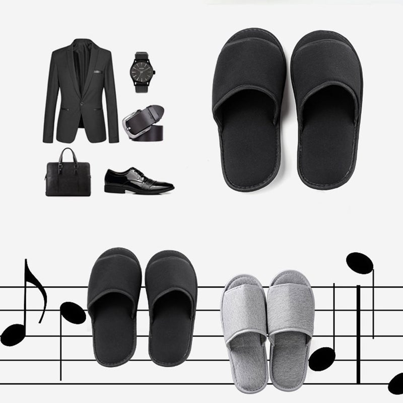 Ibluelover 2 Pairs Portable Travel Slippers Open Toe Sandals Spa Hotel Slippers Guest Room Indoor House Slipper Business Trip Flight Shoes Footwear Gift (As photo) - Image 3